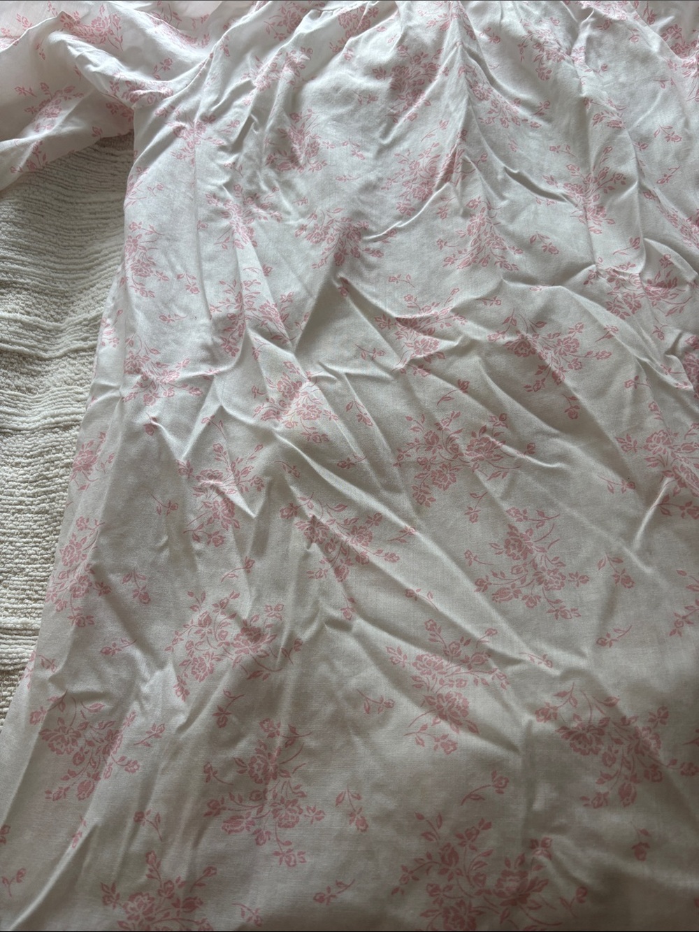 Miss Elaine Pink and White Floral Nightgown - Picture 11 of 12